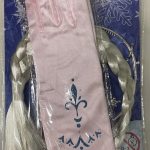 Roze prinsessenjurk met lange sleep + accessoires