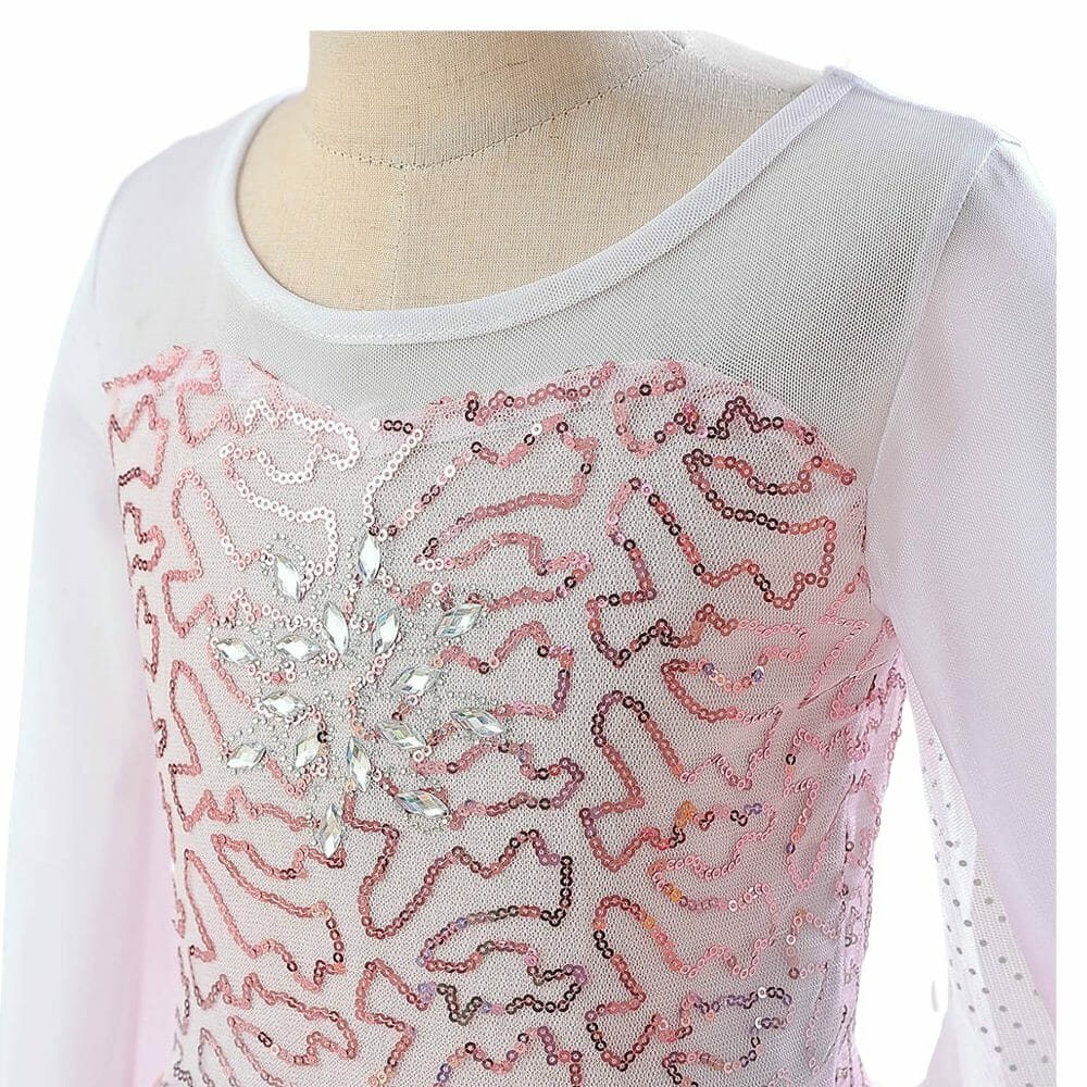 Roze prinsessenjurk met lange sleep + accessoires - Afbeelding 10