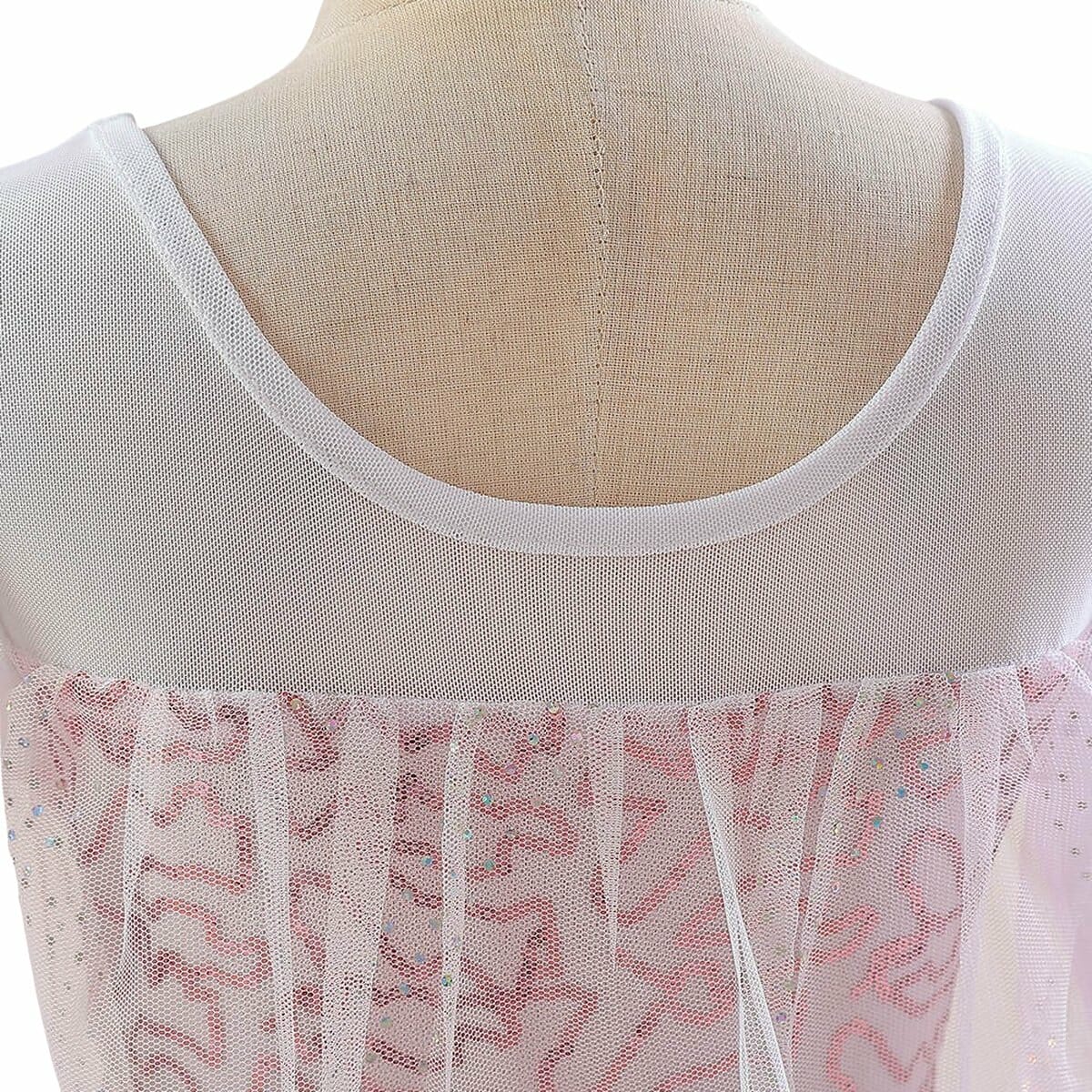 Roze prinsessenjurk met lange sleep + accessoires - Afbeelding 12
