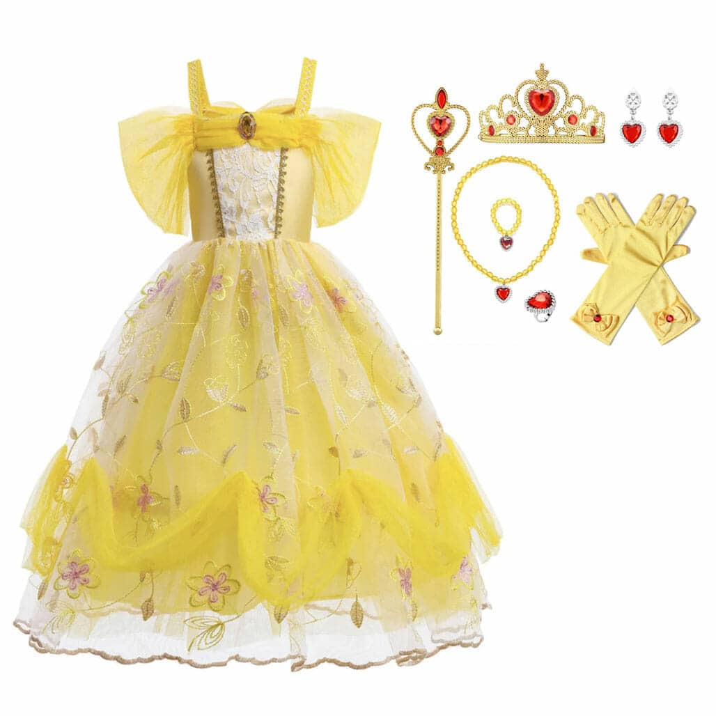 Belle and the Beast jurk + Accessoires