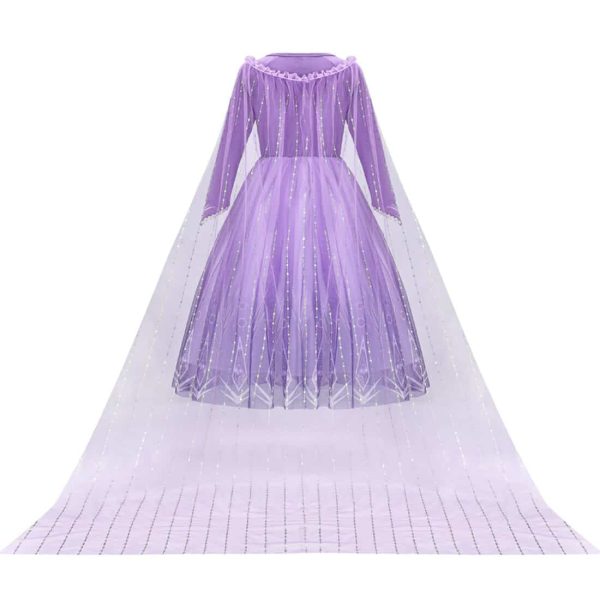 Frozen Elsa jurk - Prinsessenjurk meisje - Paars - Afbeelding 6