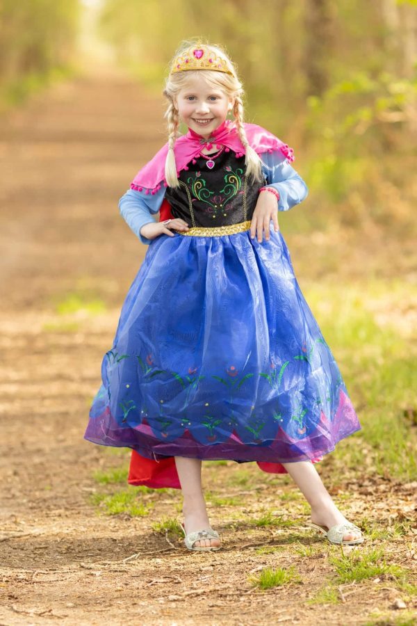 Frozen Anna Deluxe Jurk - Lange Roze Cape - Prinsessenjurk + Accessoires - Afbeelding 5