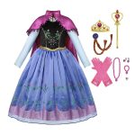 Frozen Anna Deluxe Jurk - Lange Roze Cape - Prinsessenjurk  +  Accessoires
