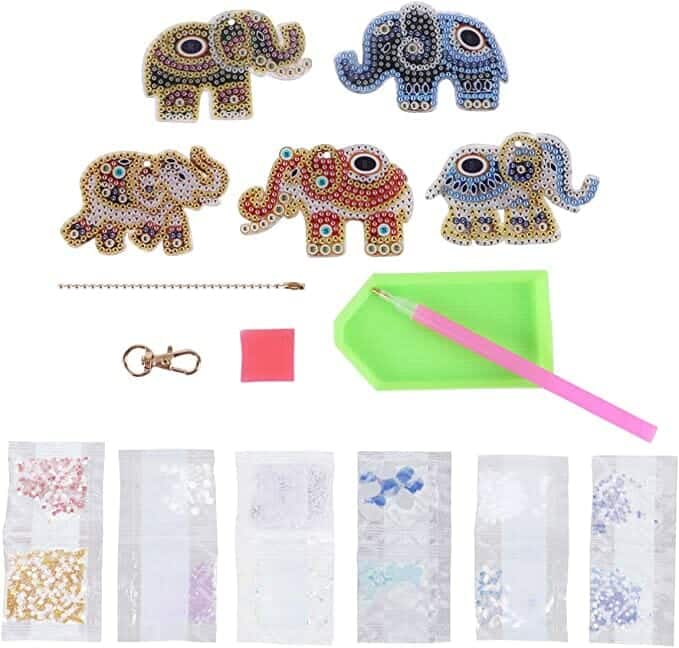 Diamond Painting Olifant - Volwassenen - Hobby - Kinderen - Afbeelding 2