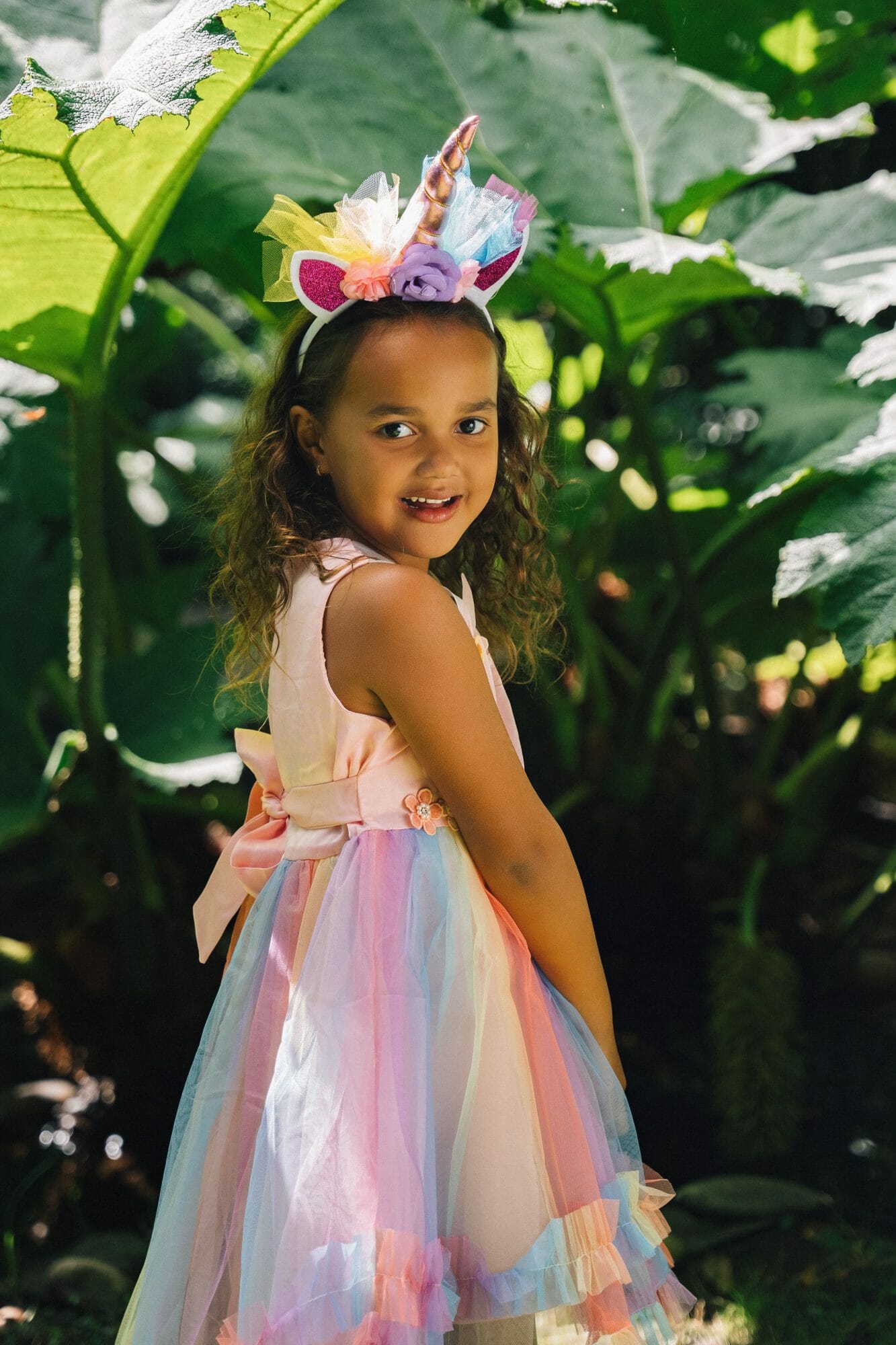 Unicorn jurk - Eenhoorn jurk - Prinsessenjurk meisje - Roze - Afbeelding 7