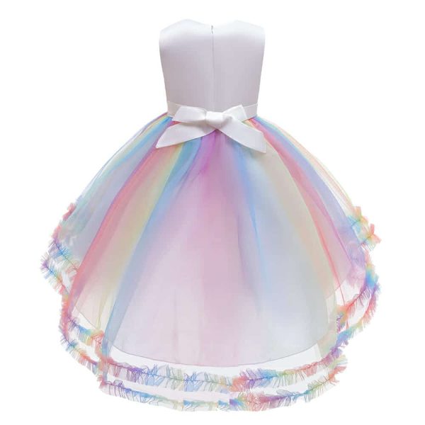 Unicorn jurk - Eenhoorn jurk - Prinsessenjurk meisje - Wit - Afbeelding 2