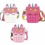 Traktatie Uitdeelcadeautjes Kinderen- 3 x Unicorn Fidget Toys - Pop It