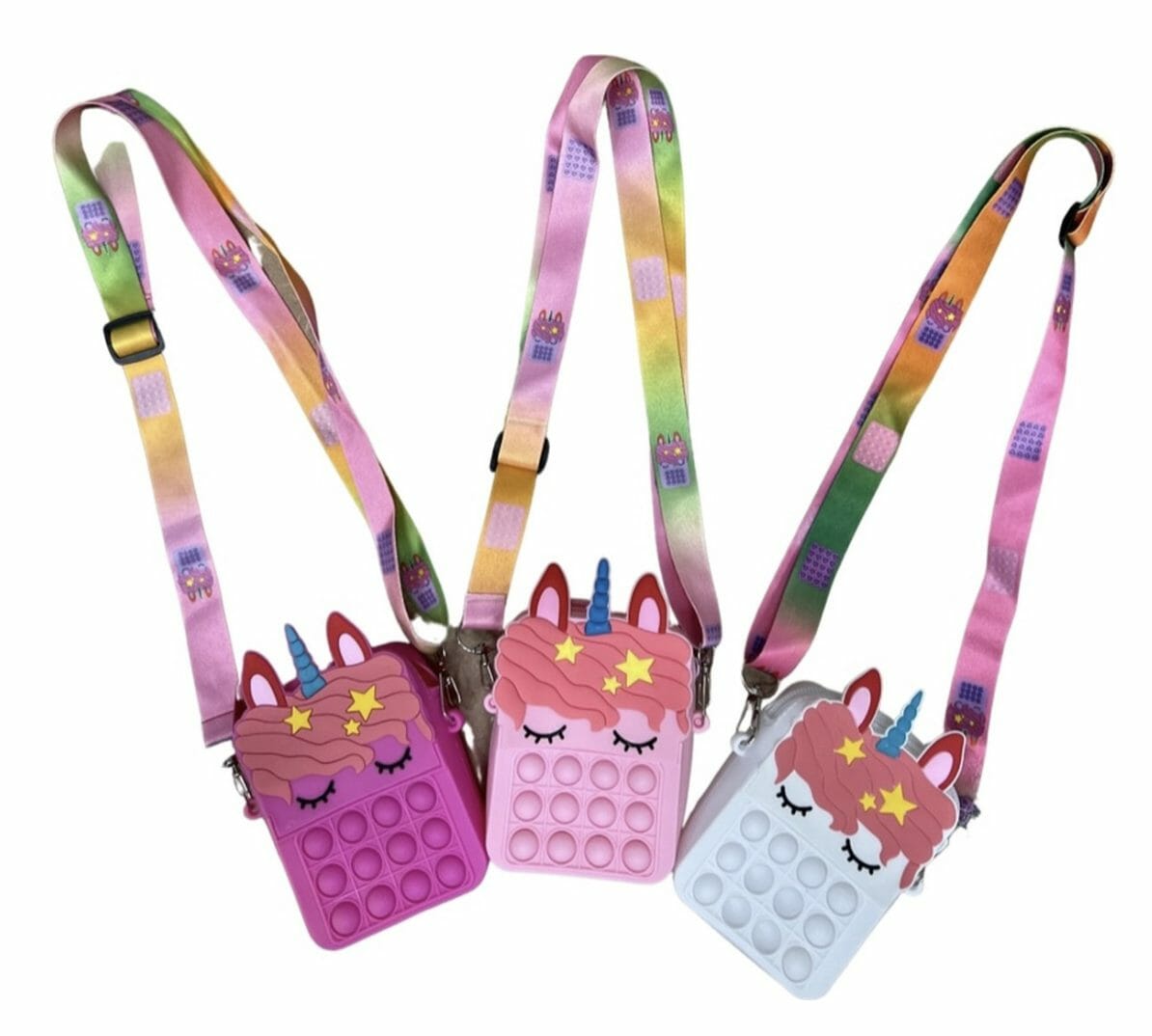 Traktatie Uitdeelcadeautjes Kinderen- 3 x Unicorn Fidget Toys - Pop It - Afbeelding 2