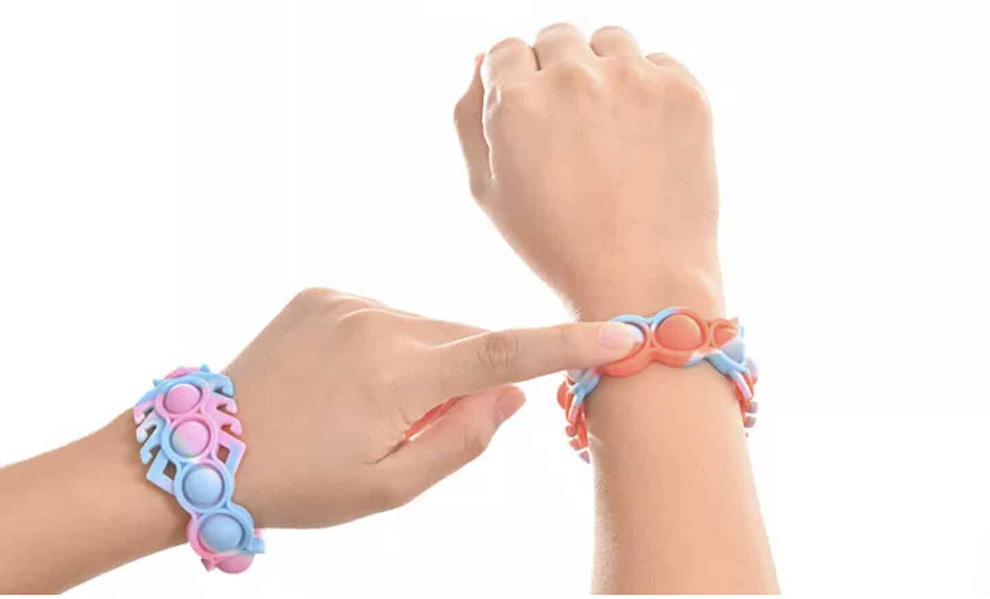 Fidget Toys-Pop It-Armband-Blauw/Wit/Rood - Afbeelding 2