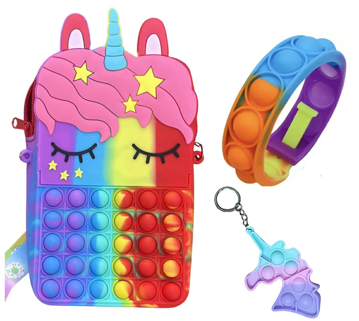 3-Pack-Fidget Toys-Pop It-multi-unicorn