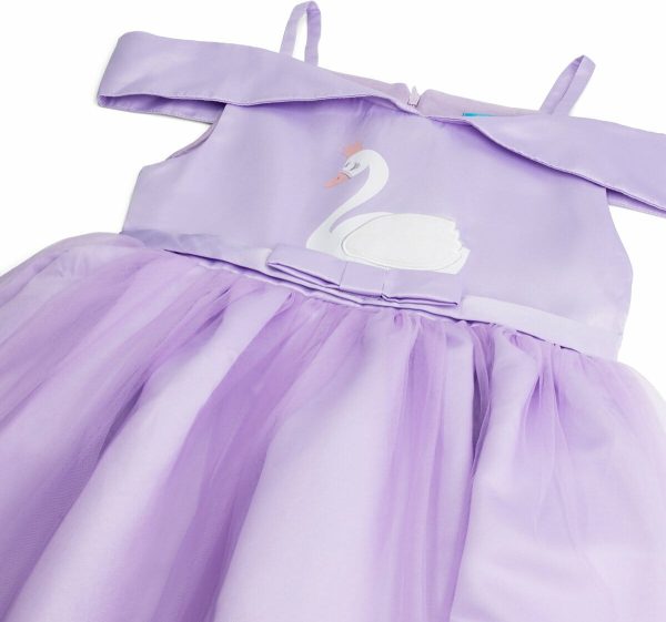 Prinsessenjurk Zwaan + Kroon, Toverstaf, Handschoenen, Juwelen - Afbeelding 6