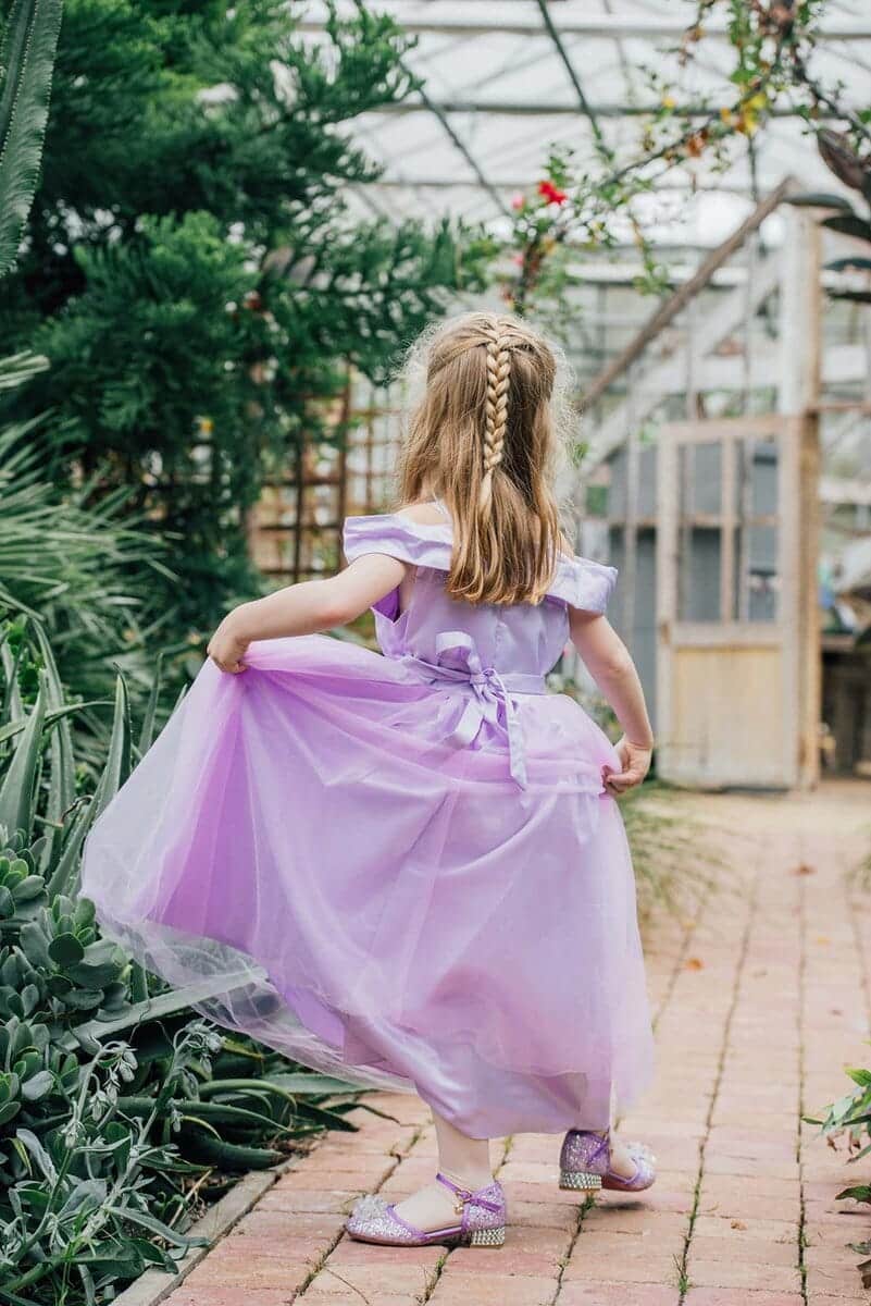 Prinsessenjurk Zwaan + Kroon, Toverstaf, Handschoenen, Juwelen - Afbeelding 4