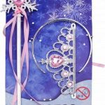 Prinses Toverstaf Lint + Tiara(Kroon) - Roze