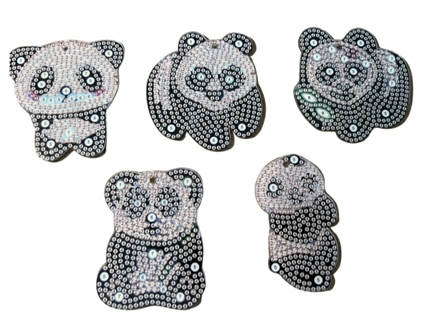 Diamond Painting Pandabeer + Uil +3D Hanger - Volwassenen - Kinderen - Sleutelhangers - Hobby - Afbeelding 6
