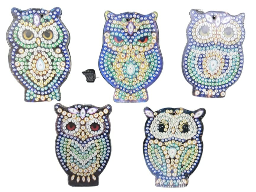 Diamond Painting Pandabeer + Uil +3D Hanger - Volwassenen - Kinderen - Sleutelhangers - Hobby - Afbeelding 5