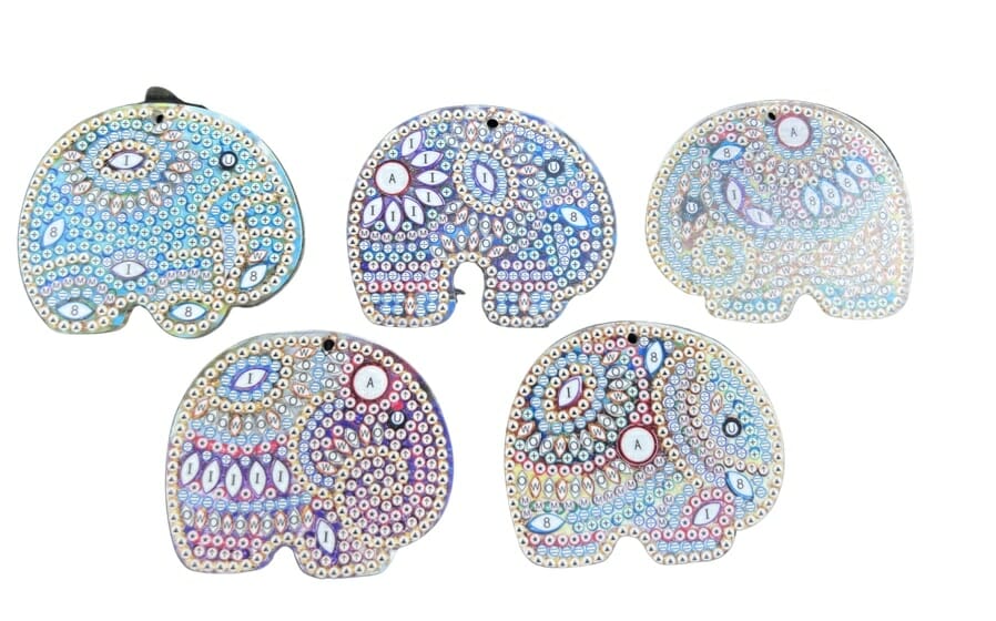 Diamond Painting Olifant + Uil +3D Hanger - Volwassenen - Kinderen - Sleutelhangers - Hobby - Afbeelding 5