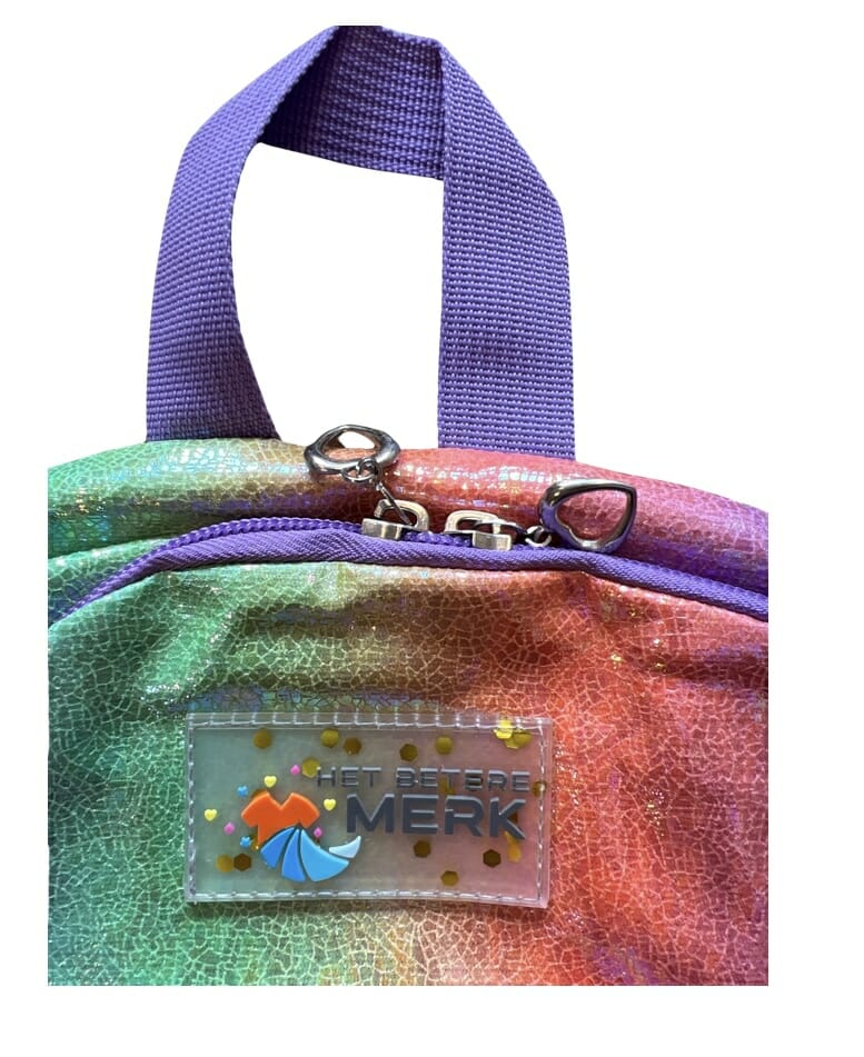 Schooltas - Rugzak Meisje - Rugtas - Regenboog - 42 x 34 x 12 cm - Pailletten - Sequin - Afbeelding 18