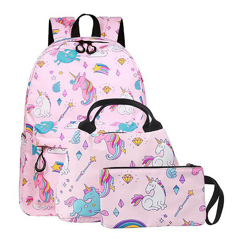 Schooltas - Rugzak Meisje - Rugtas - Regenboog - 42 x 34 x 12 cm - Pailletten - Sequin - Afbeelding 14