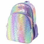 Schooltas - Rugzak Meisje - Rugtas - Regenboog - 42 x 34 x 12 cm - Pailletten - Sequin