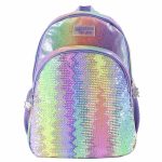 Schooltas - Rugzak Meisje - Rugtas - Regenboog - 42 x 34 x 12 cm - Pailletten - Sequin