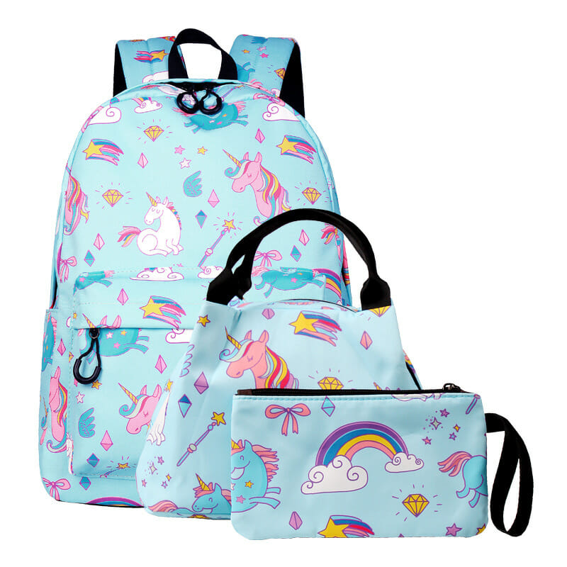 Schooltas - Rugzak Meisje - Rugtas - Regenboog - 42 x 34 x 12 cm - Pailletten - Sequin - Afbeelding 8