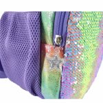 Schooltas - Rugzak Meisje - Rugtas - Regenboog - 42 x 34 x 12 cm - Pailletten - Sequin