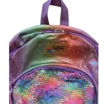 Schooltas - Rugzak Meisje - Rugtas - Regenboog - 42 x 34 x 12 cm - Pailletten - Sequin