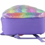 Schooltas - Rugzak Meisje - Rugtas - Regenboog - 42 x 34 x 12 cm - Pailletten - Sequin