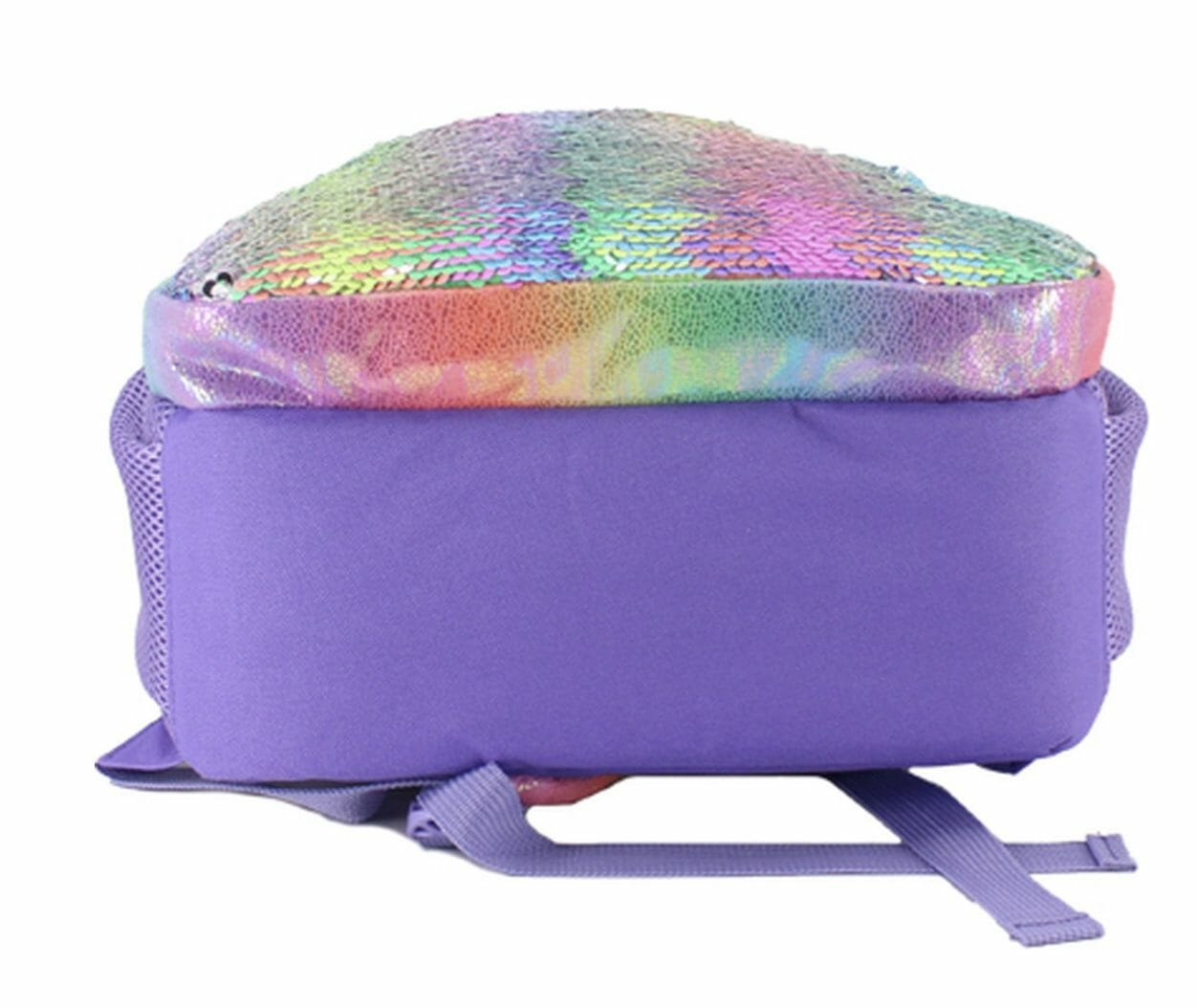 Schooltas - Rugzak Meisje - Rugtas - Regenboog - 42 x 34 x 12 cm - Pailletten - Sequin - Afbeelding 6