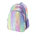 Schooltas - Rugzak Meisje - Rugtas - Regenboog - 42 x 34 x 12 cm - Pailletten - Sequin