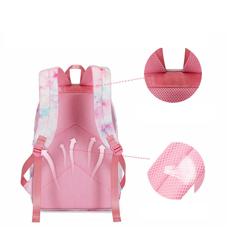 Schooltas - Rugzak Meisje - Rugtas - 44 x 29 x 14 cm - Roze / Paars - Afbeelding 7