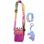 3-Pack-Fidget Toys-Pop It-fuchsia-unicorn