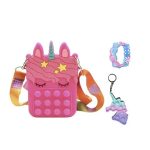 3-Pack-Fidget Toys-Pop It-fuchsia-unicorn