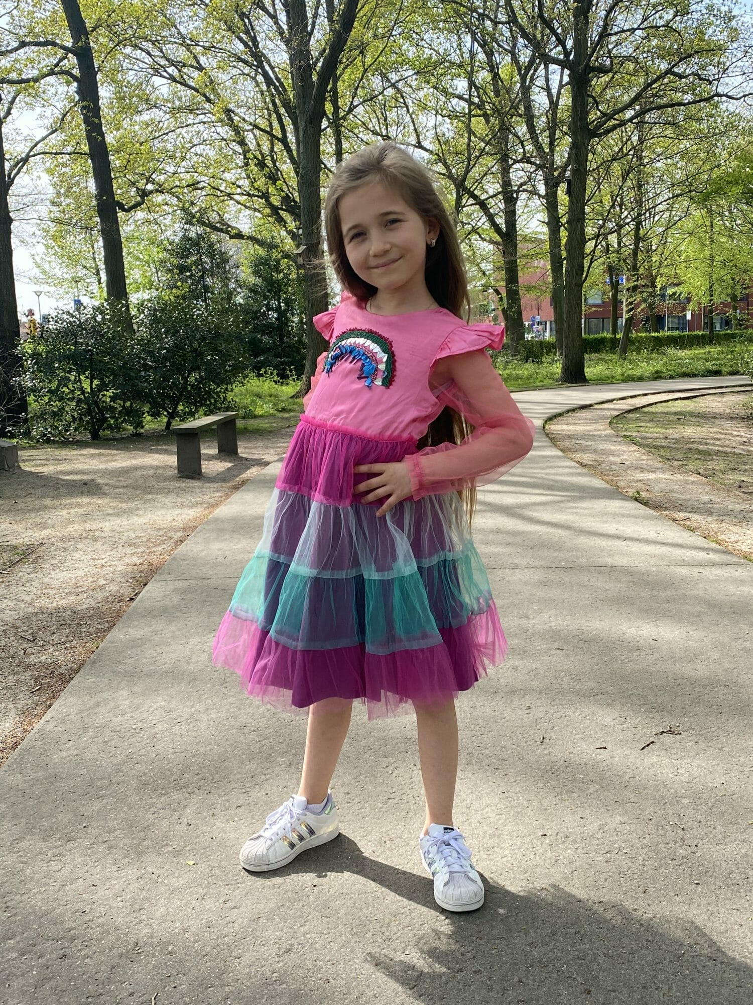 Het Betere Merk - Roze jurk met pailletten -Juwelen - Toverstaf - Kroon - Afbeelding 4