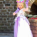 Unicorn Jurk - Eenhoorn Jurk - Paars - Haarband + Handschoenen