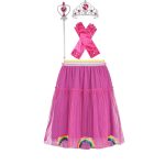 Het Betere Merk - Verkleedset - Roze rokje met pailletten + Accessoires