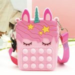 Unicorn - Rugtas - Eenhoorn - Kinderrugzak - Schooltas - Paars - 40 x 27 x 15 cm - Pop it