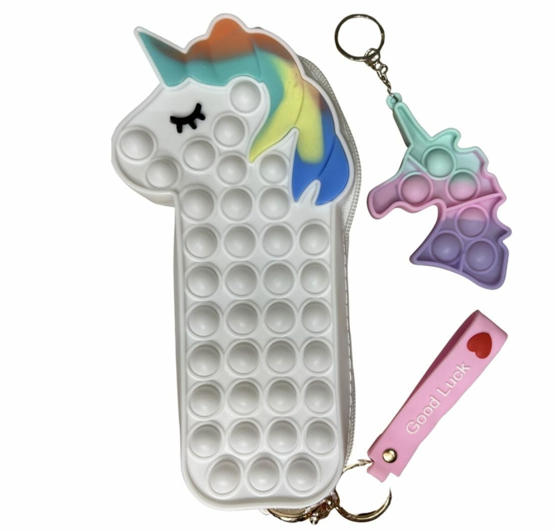 Unicorn - Rugtas - Eenhoorn - Kinderrugzak - Schooltas - Paars - 40 x 27 x 15 cm - Pop it - Afbeelding 15