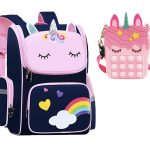 Unicorn - Rugtas - Eenhoorn - Kinderrugzak - Schooltas - Paars - 40 x 27 x 15 cm - Pop it