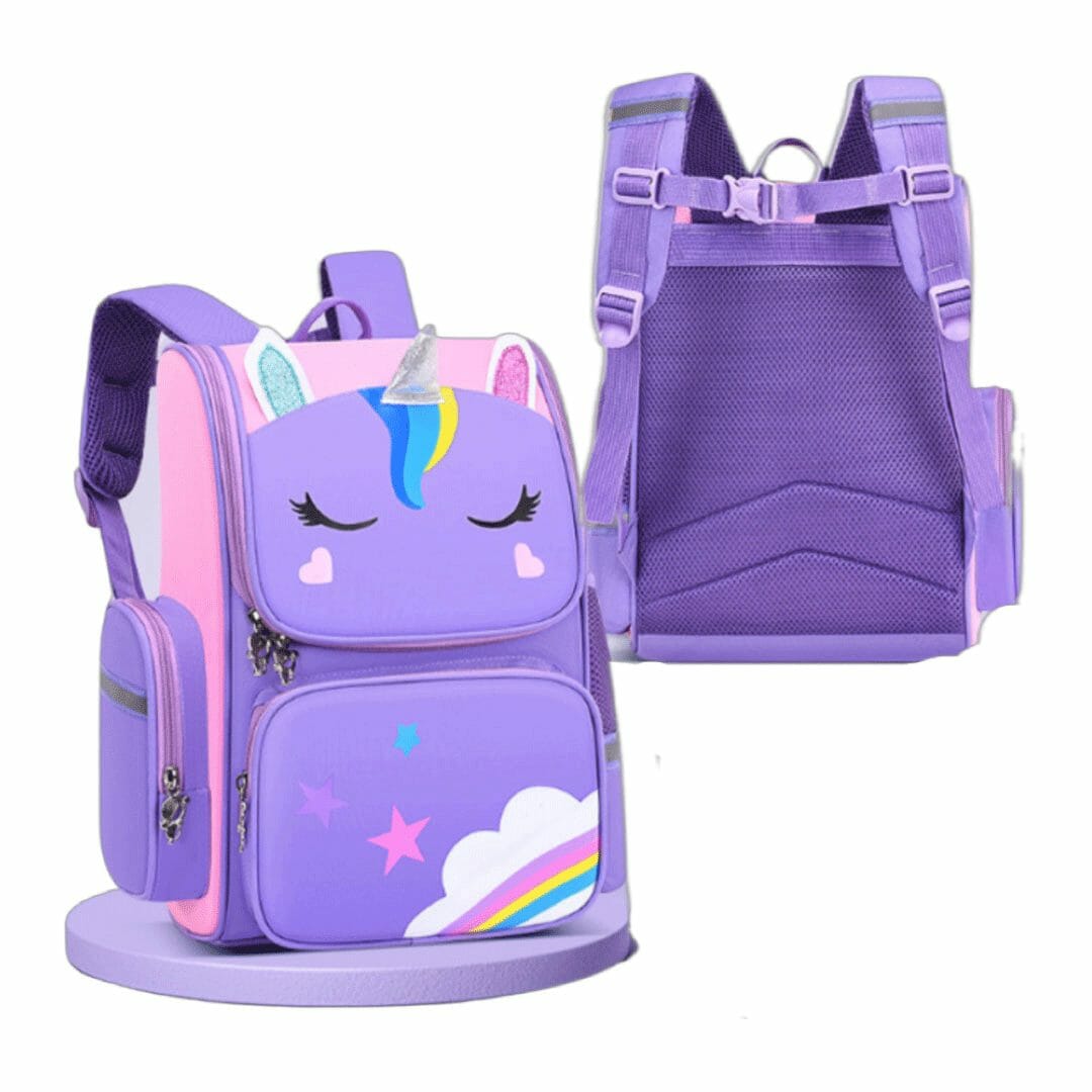 Unicorn - Rugtas - Eenhoorn - Kinderrugzak - Schooltas - Paars - 40 x 27 x 15 cm - Pop it - Afbeelding 7