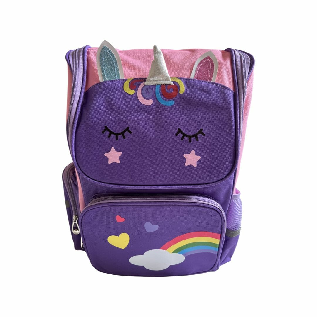 Unicorn - Rugtas - Eenhoorn - Kinderrugzak - Schooltas - Paars - 40 x 27 x 15 cm - Pop it - Afbeelding 2