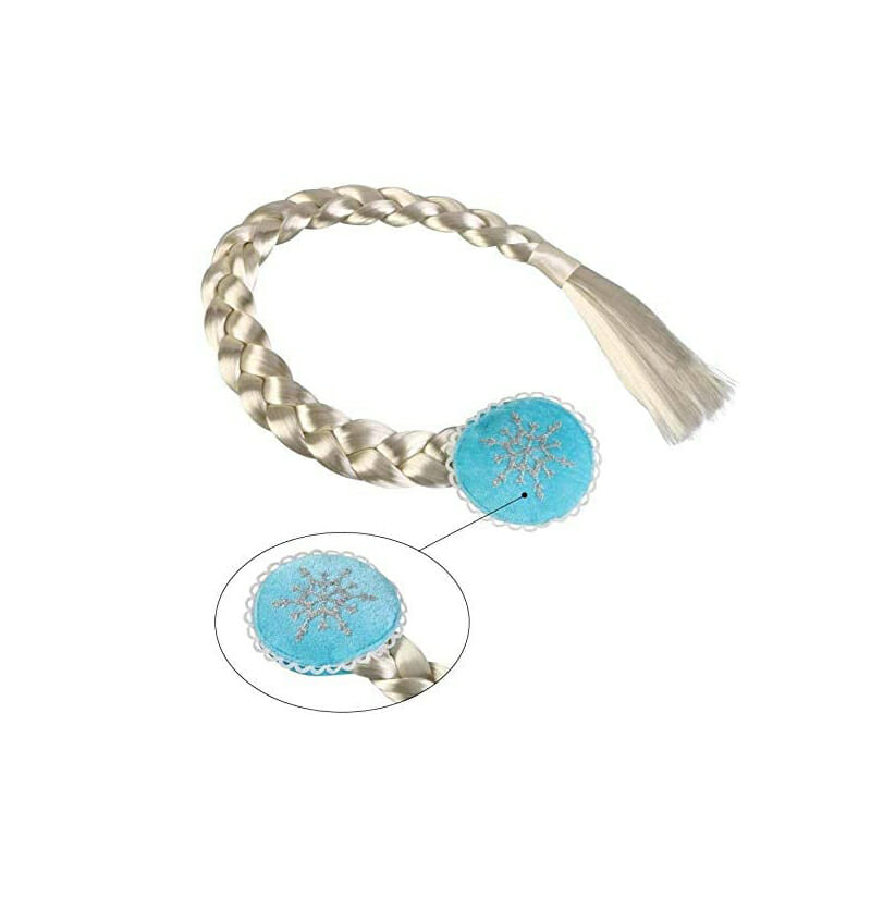 Frozen Feestje - Prinsessen - Uitdeelcadeaus - 10-pack - Elsa Vlecht met clip - Blauw - Afbeelding 2
