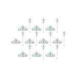 Prinsessen Toverstaf + Kroon (Tiara)- 20-pack - Uitdeelcadeaus Kind - Verkleedkleren Meisje - Blauw