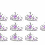 Prinsessen Toverstaf met Lint + Kroon (Tiara)- 20-pack - Uitdeelcadeaus Kind - Verkleedkleren Meisje - Fuchsia - Roze