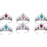 Prinsessen Tiara - Kroon - 6-pack - Verkleedkleren Meisje - Paars, Blauw, Roze