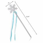 Prinsessen Toverstaf met Lint + Kroon (Tiara)- 20-pack - Uitdeelcadeaus Kind - Verkleedkleren Meisje - Blauw