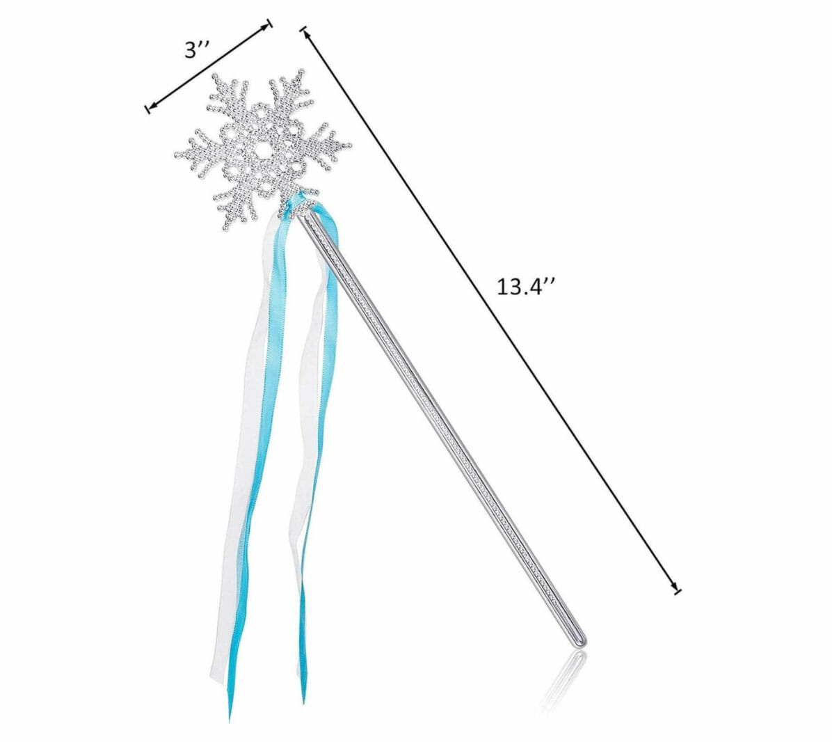 Prinsessen Toverstaf met Lint + Kroon (Tiara)- 20-pack - Uitdeelcadeaus Kind - Verkleedkleren Meisje - Blauw - Afbeelding 2