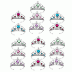 Prinsessen Tiara - Kroon - 16-pack - Verkleedkleren Meisje - Verjaardag - Traktatie