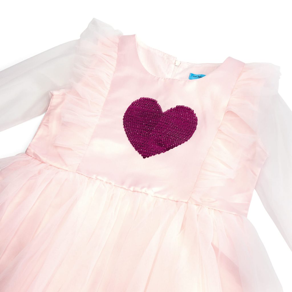Prinsessenjurk - Engel met vleugels - Luxe feeën jurk - Roze - Afbeelding 17