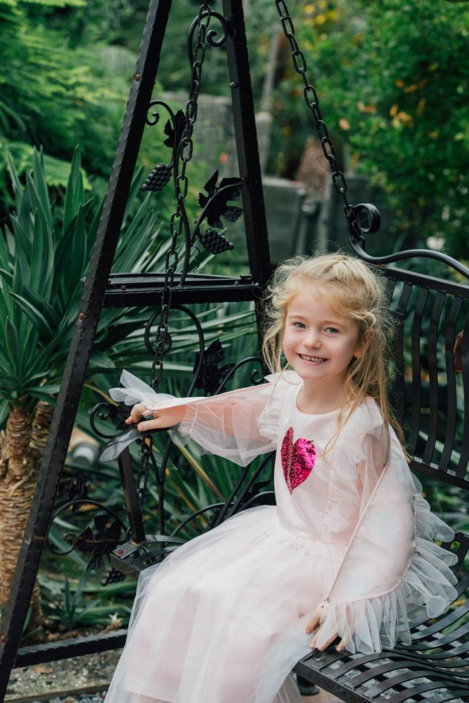 Prinsessenjurk - Engel met vleugels - Luxe feeën jurk - Roze - Afbeelding 16